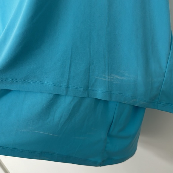 Michael Kors 1X blue tank with silver zipper details - Picture 6 of 15